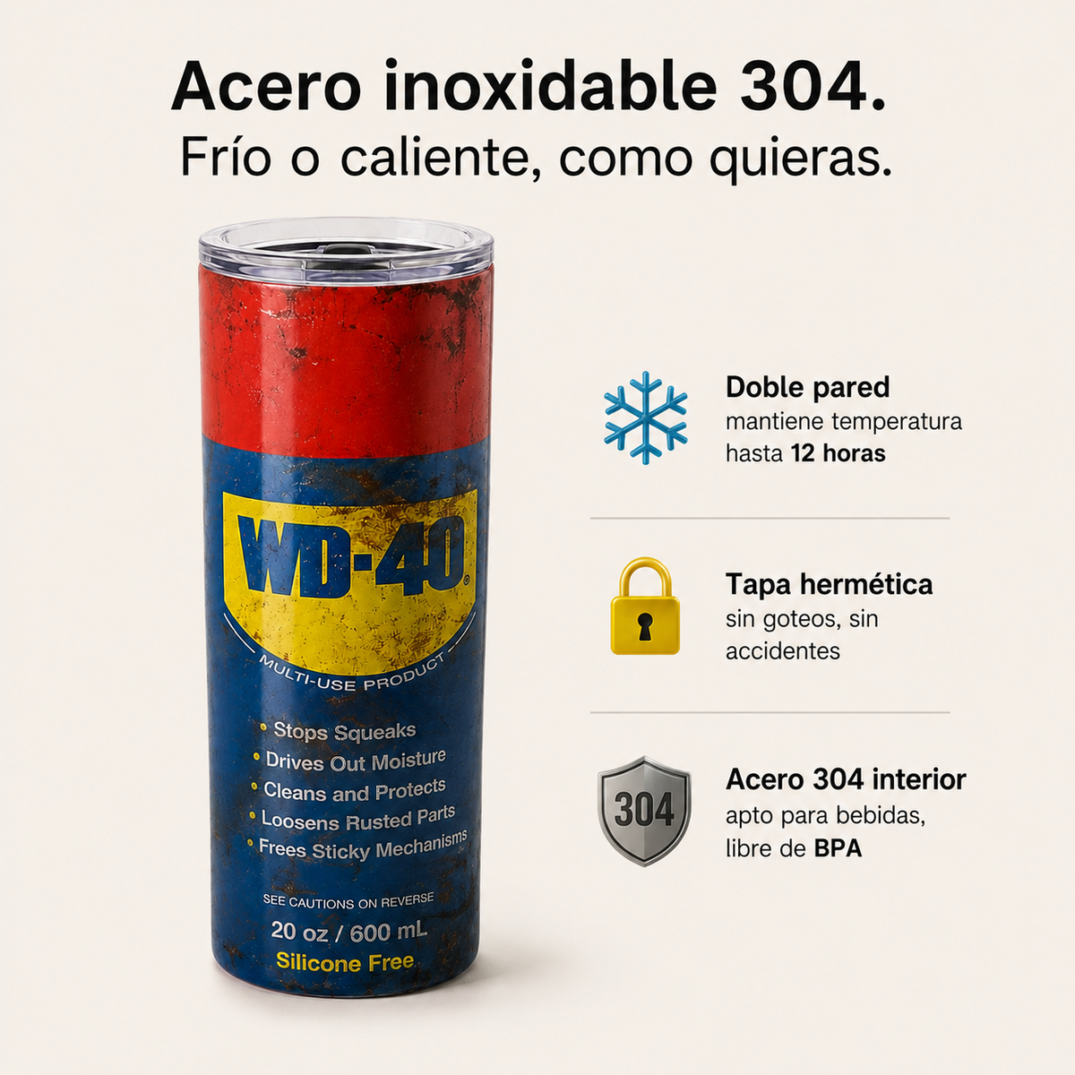 Wrencho™ – Vaso Térmico Edición WD-40