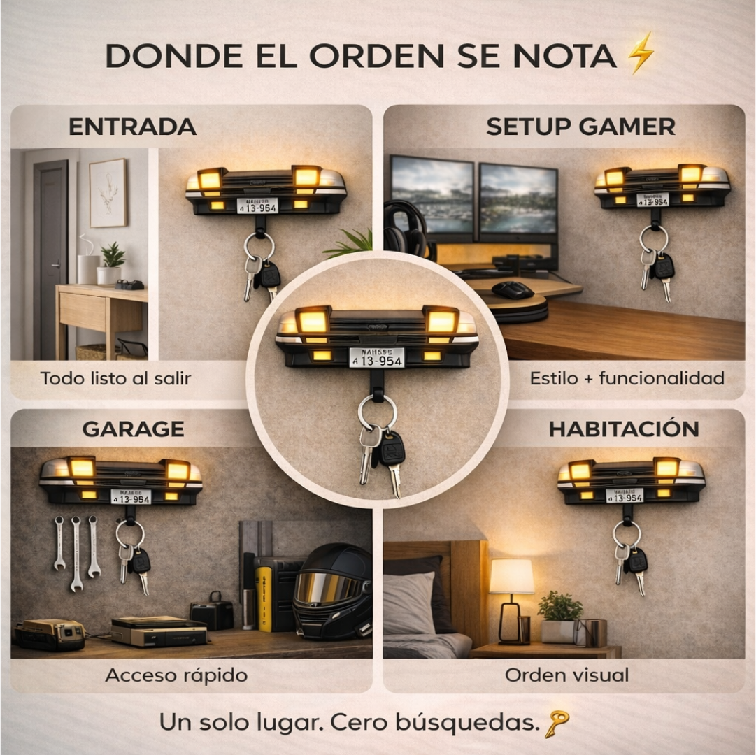 Soporte mural JDM con luz LED