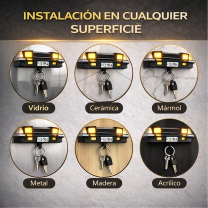 Soporte mural JDM con luz LED