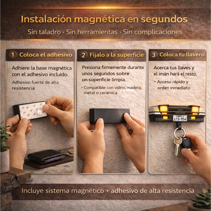 Soporte mural JDM con luz LED